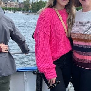 EUC pink free people sweater :)